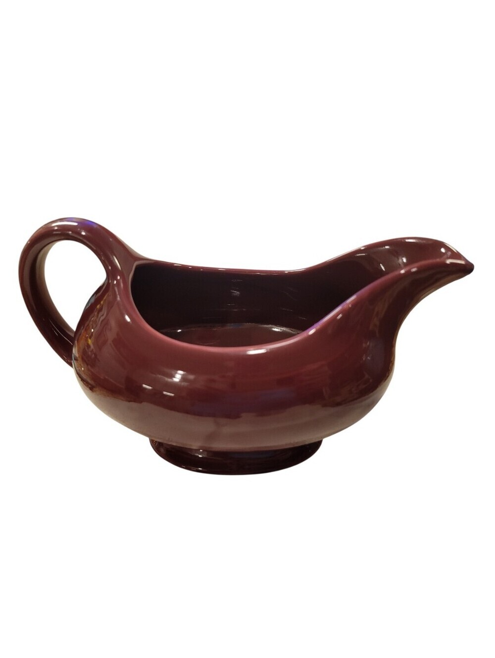 Fiesta Ware Claret Sauceboat Gravy Boat Burgundy Retired Color USA